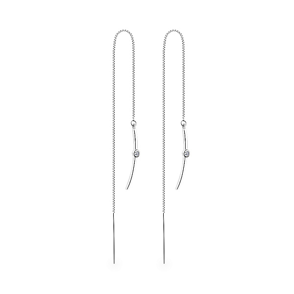 Длинные серьги-протяжки из серебра (арт. 7502/4845) – изображение 1