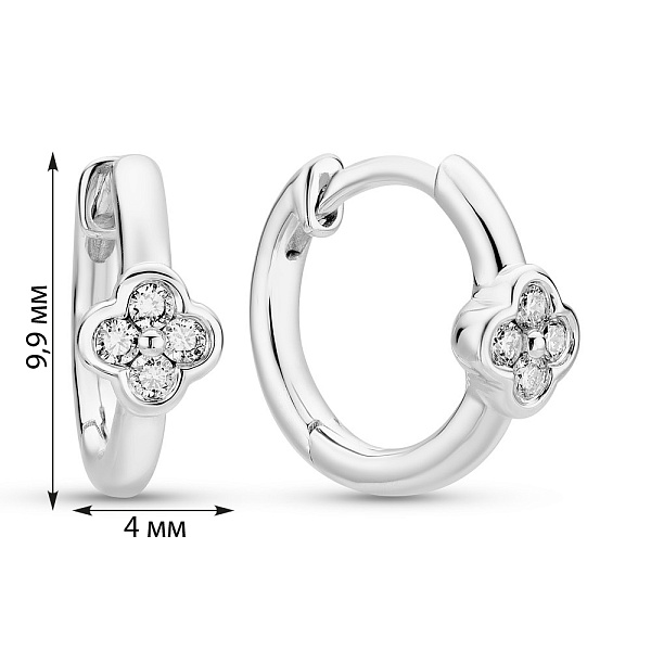 Золотые серьги с бриллиантами (арт. С341460010б) – изображение 4