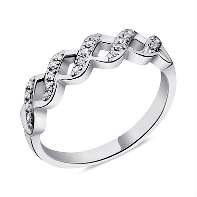 Серебряное кольцо с фианитами  (арт. 7501/6480)