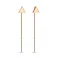 Золотые серьги-протяжки Треугольники (арт. 109935) – изображение 1