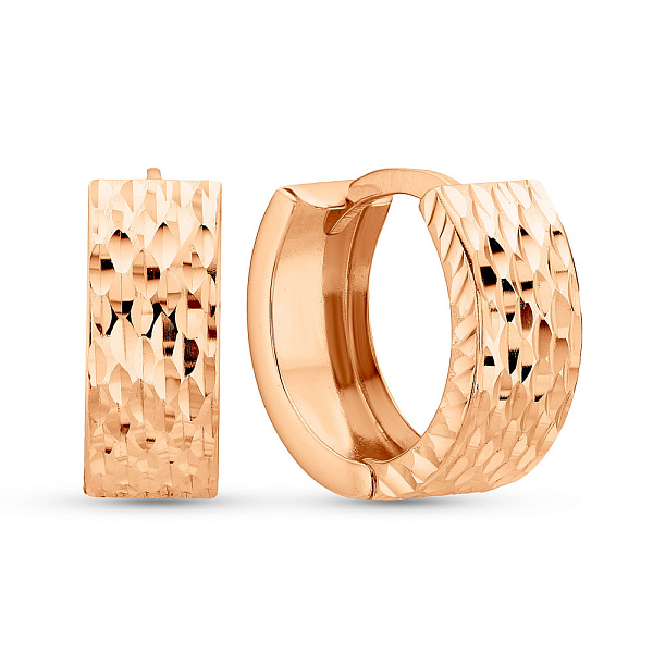 Серьги-кольца из красного золота (арт. 120301) – изображение 1