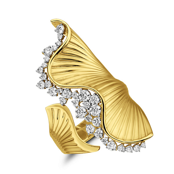 Золота каблучка Francelli з діамантами (арт. К141472070ж) – зображення 1