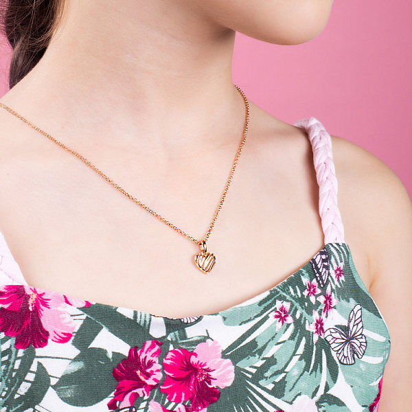 Подвес из красного золота "Сердце" (арт. 424458) – изображение 3