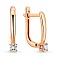 Сережки з червоного золота з діамантами  (арт. С011243010) – зображення 1