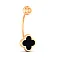 Пірсинг у пупок з червоного золота з емаллю (арт. 360250еч) – зображення 1