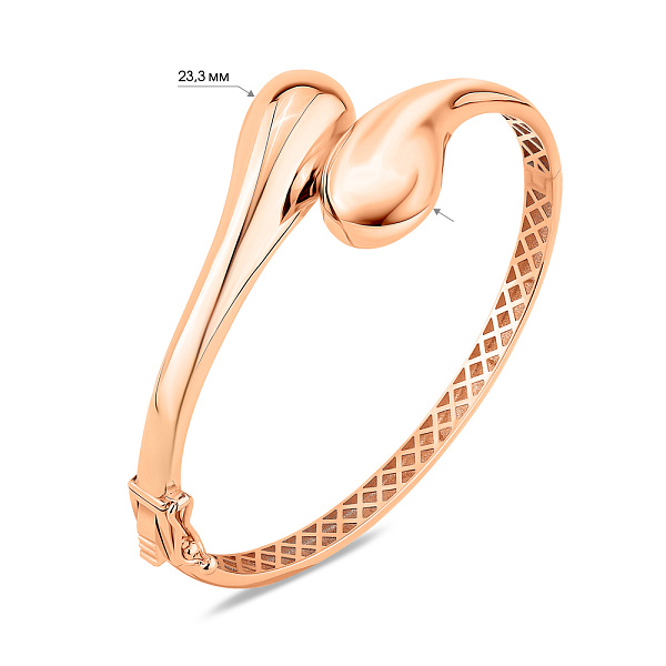 Жесткий браслет из красного золота (арт. 3261183) – изображение 2