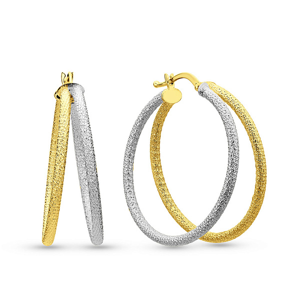 Золотые серьги-кольца без камней (арт. 1091896/25жб) – изображение 1