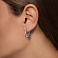 Серьги-кольца из белого золота (арт. 1091315б) – изображение 3