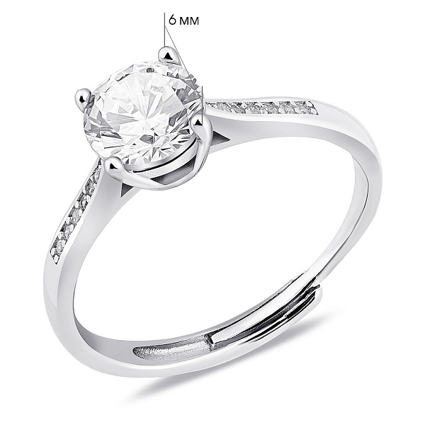 Серебряное кольцо с фианитами (арт. 7501/8096) – изображение 2