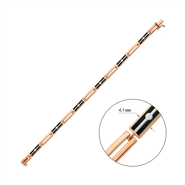 Браслет из красного золота с ониксом (арт. 3261315ро) – изображение 3