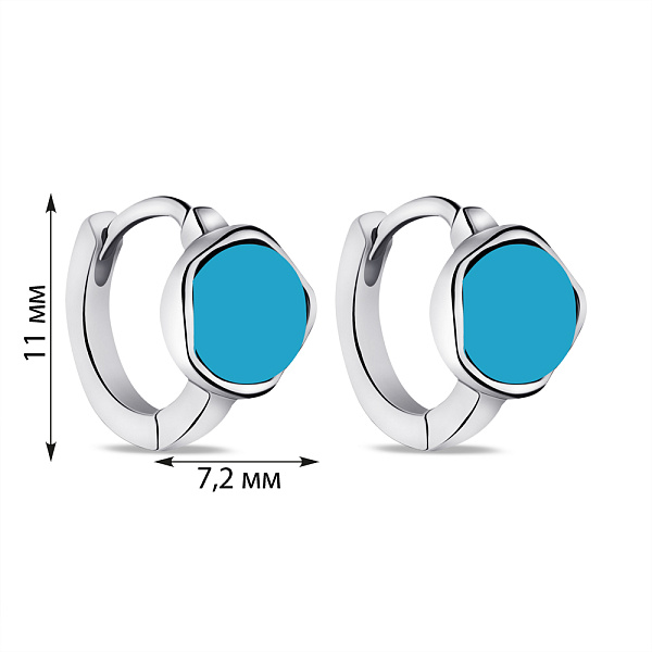 Серьги из серебра с ониксом (арт. 7502/9505/10ог) – изображение 2