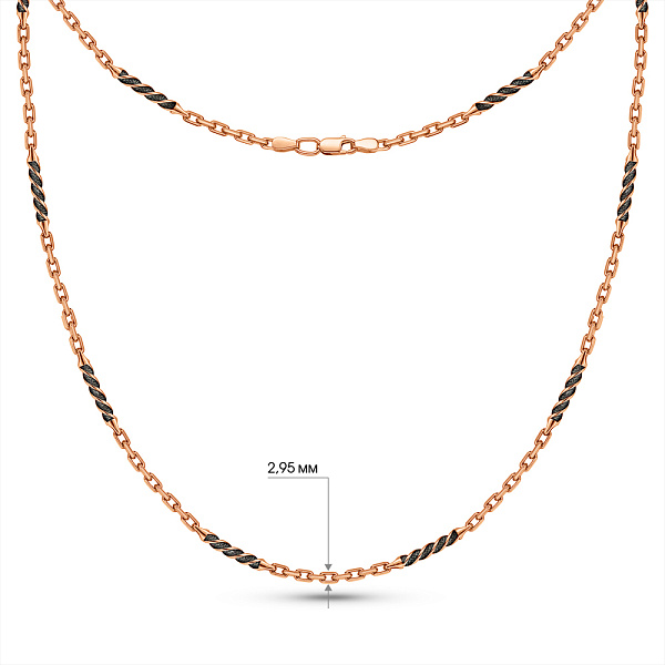 Золотая цепочка с чернением (арт. 360345ч) – изображение 3