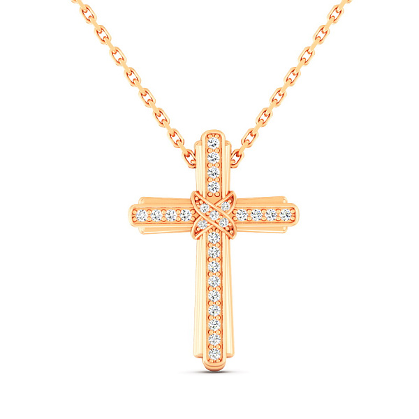 Золотое колье с бриллиантами (арт. Ц011802010) – изображение 1