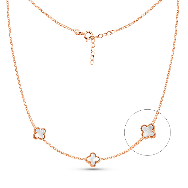 Золотое колье с перламутром (арт. 352775/8п) – изображение 1