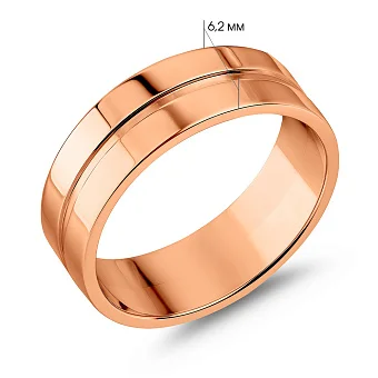 Обручка Американка з червоного золота (арт. 239193)