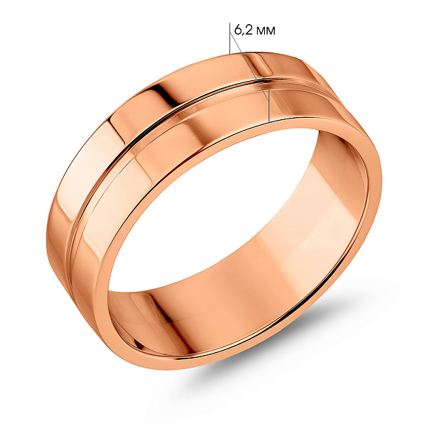 Обручка Американка з червоного золота (арт. 239193) – зображення 1
