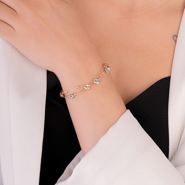 Браслет Francelli в комбінованому кольорі золота (арт. 326555жбк) – зображення 2