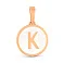Подвеска Буква К из красного золота с эмалью (арт. 440988еп) – изображение 1