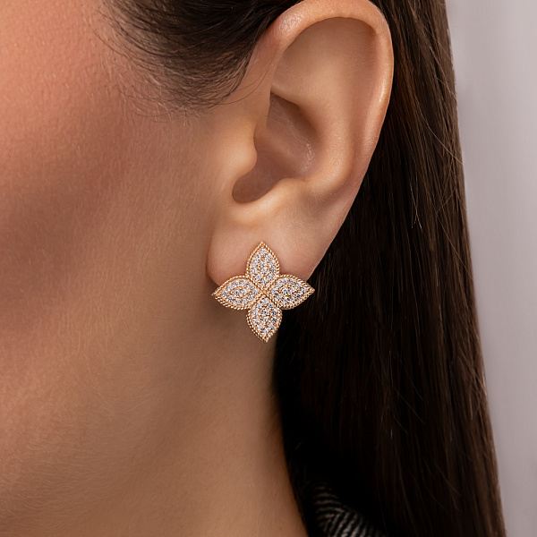 Золотые серьги с фианитами (арт. 1091412/20) – изображение 3