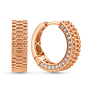 Фото Серьги из красного золота с фианитами (арт. 111417)