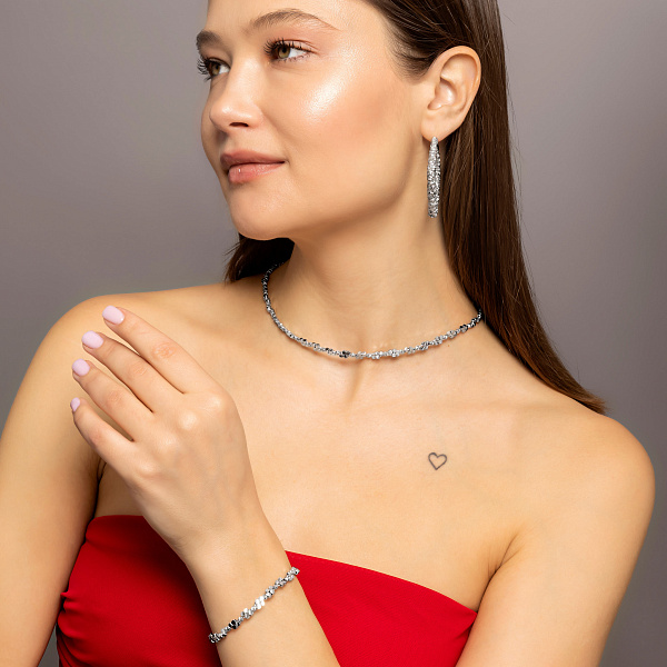 Браслет з білого золота Francelli (арт. 340167ба) – зображення 5