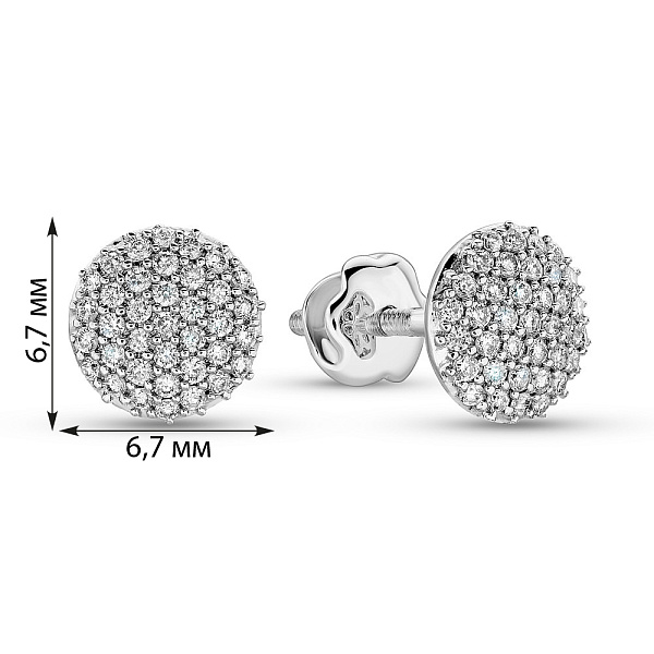 Золоті сережки пусети з діамантами (арт. С341303020б) – зображення 3