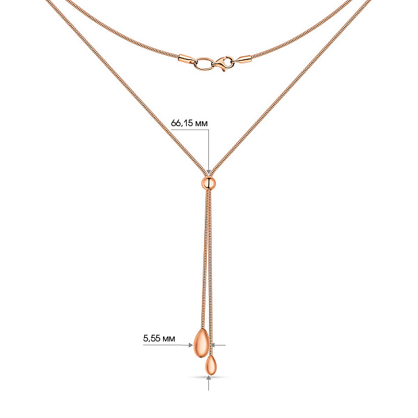 Кольє з червоного золота (арт. 352145) – зображення 3