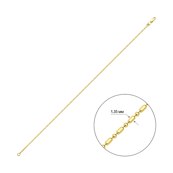 Браслет на ногу из желтого золота (арт. ц3116302жн) – изображение 2