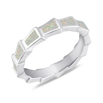 Серебряное кольцо с опалом (арт. 7501/6735Поб)