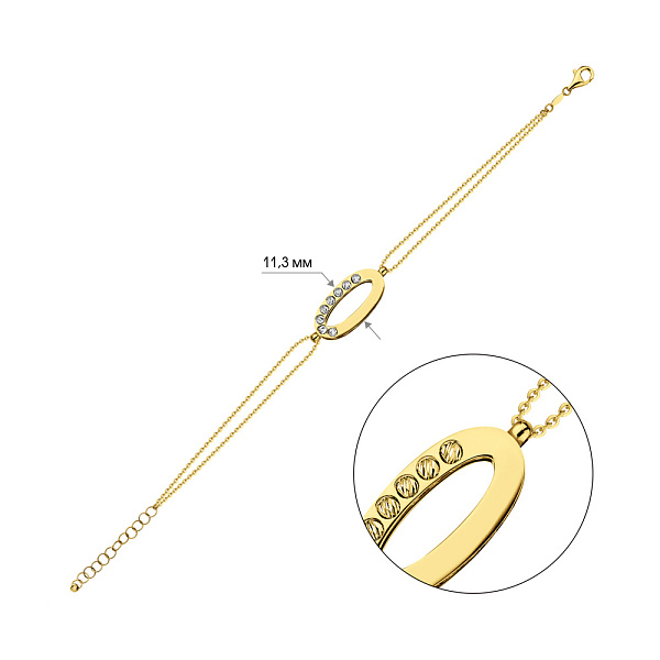 Браслет из желтого и белого золота (арт. 3261151жб) – изображение 7