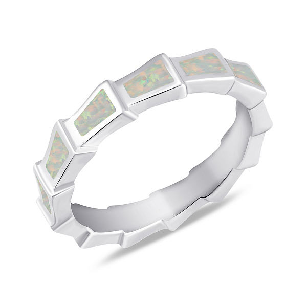 Срібна каблучка з опалом (арт. 7501/6735Поб) – зображення 1