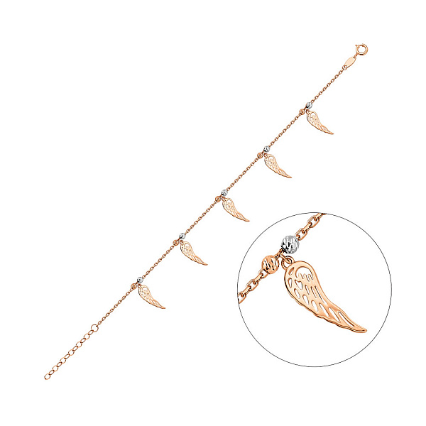 Браслет из красного и белого золота (арт. 326384кб) – изображение 1