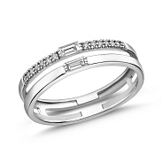 Фото Каблучка з білого золота з діамантами (арт. К011564015б)