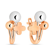 Серьги из комбинированного золота (арт. 108456кб)