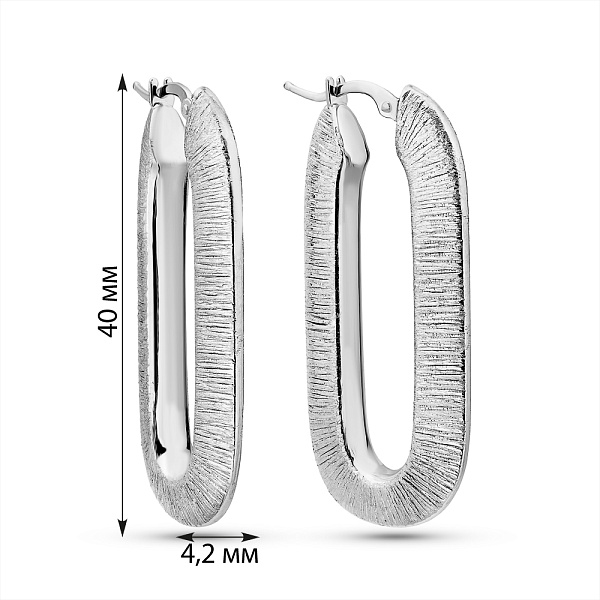 Серьги из белого золота Francelli (арт. е1091842/40б) – изображение 3