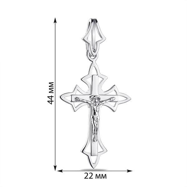 Серебряный крестик с распятием (арт. 7504/2-0035.0.2) – изображение 2