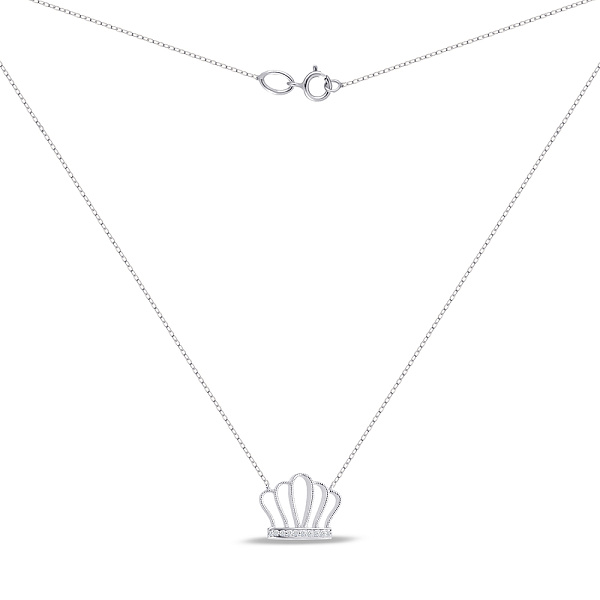 Кольє з білого золота з діамантами (арт. Ц341302005б) – зображення 2
