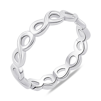 Серебряное кольцо Бесконечность без камней (арт. 7501/6964)