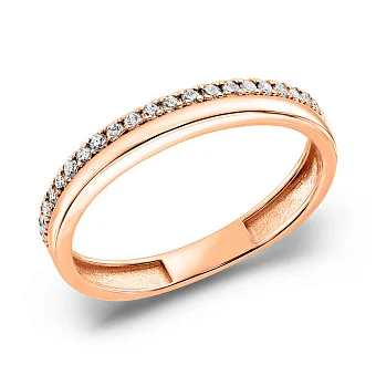 Кольцо из золота с дорожкой из бриллиантов (арт. К011249010)