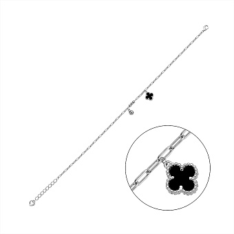 Срібний браслет з підвіскою (арт. 7509/4942/9о)
