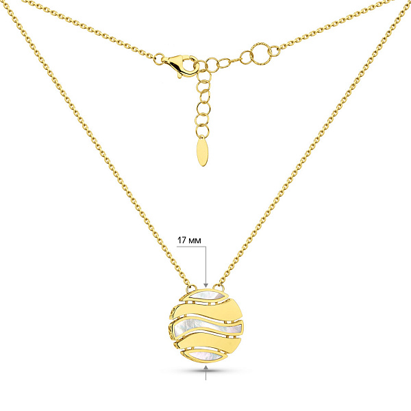 Золоте кольє з перламутром Francelli (арт. 352717жп) – зображення 3