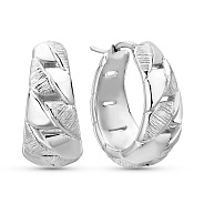 Фото Серьги-кольца из белого золота Francelli (арт. е1091809/25б)