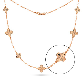 Золотое колье Клевер без камней (арт. 352991)