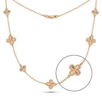 Золотое колье Клевер без камней (арт. 352991)