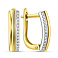 Серьги из желтого и белого золота с фианитами (арт. 111017ж) – изображение 1