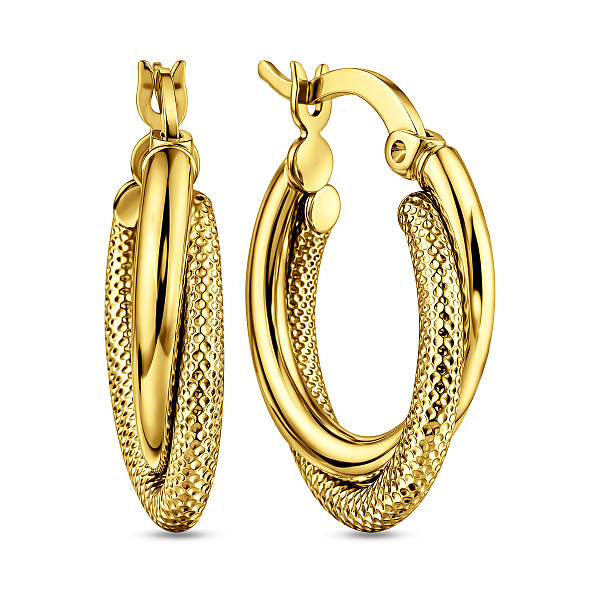 Серьги-кольца из желтого золота (арт. 100488/20ж) – изображение 1