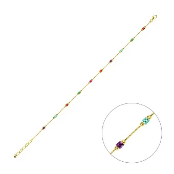 Браслет на ногу з жовтого золота Francelli (арт. 326204жцв/н)