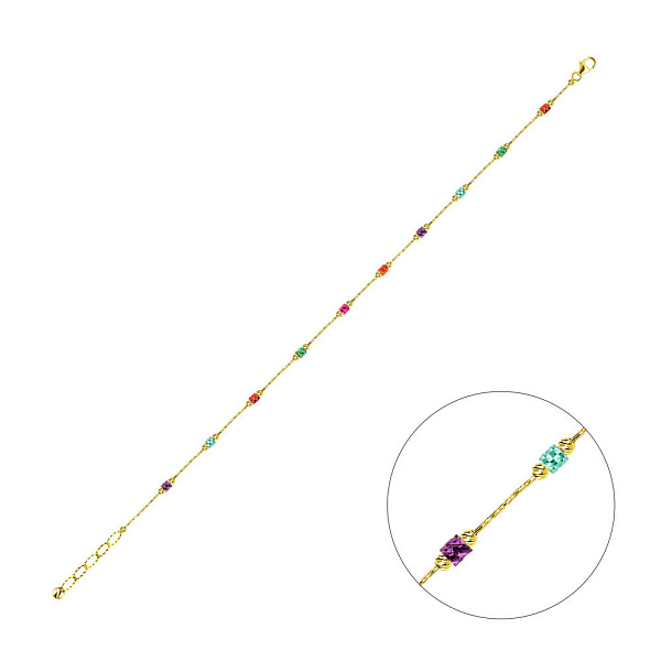 Браслет на ногу з жовтого золота Francelli (арт. 326204жцв/н) – зображення 1