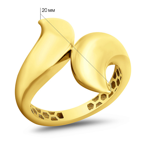 Кольцо из желтого золота без камней (арт. 156611ж) – изображение 5