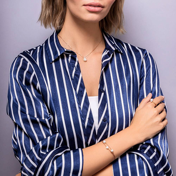 Браслет с жемчугом Orbit из красного золота (арт. 323335прлб) – изображение 4